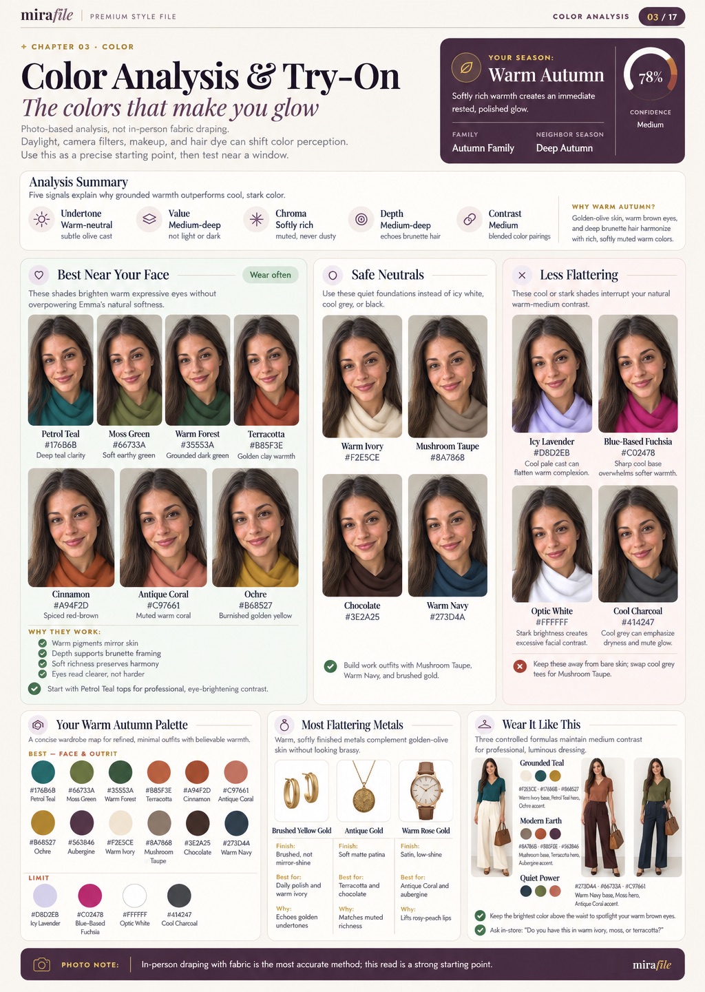 Sample page 03: Color Analysis & Try-On